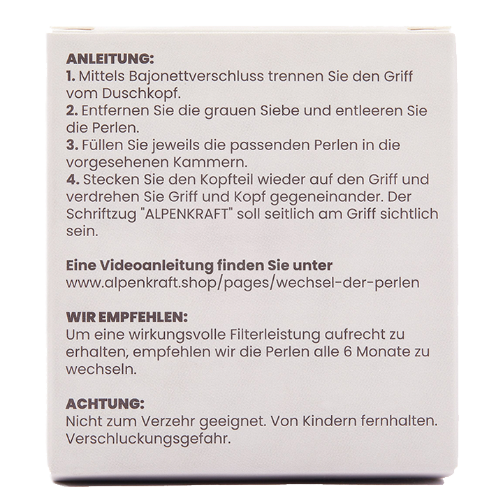 AlpenKraft® "Zeolith-Aktivkohle" Filterperlen